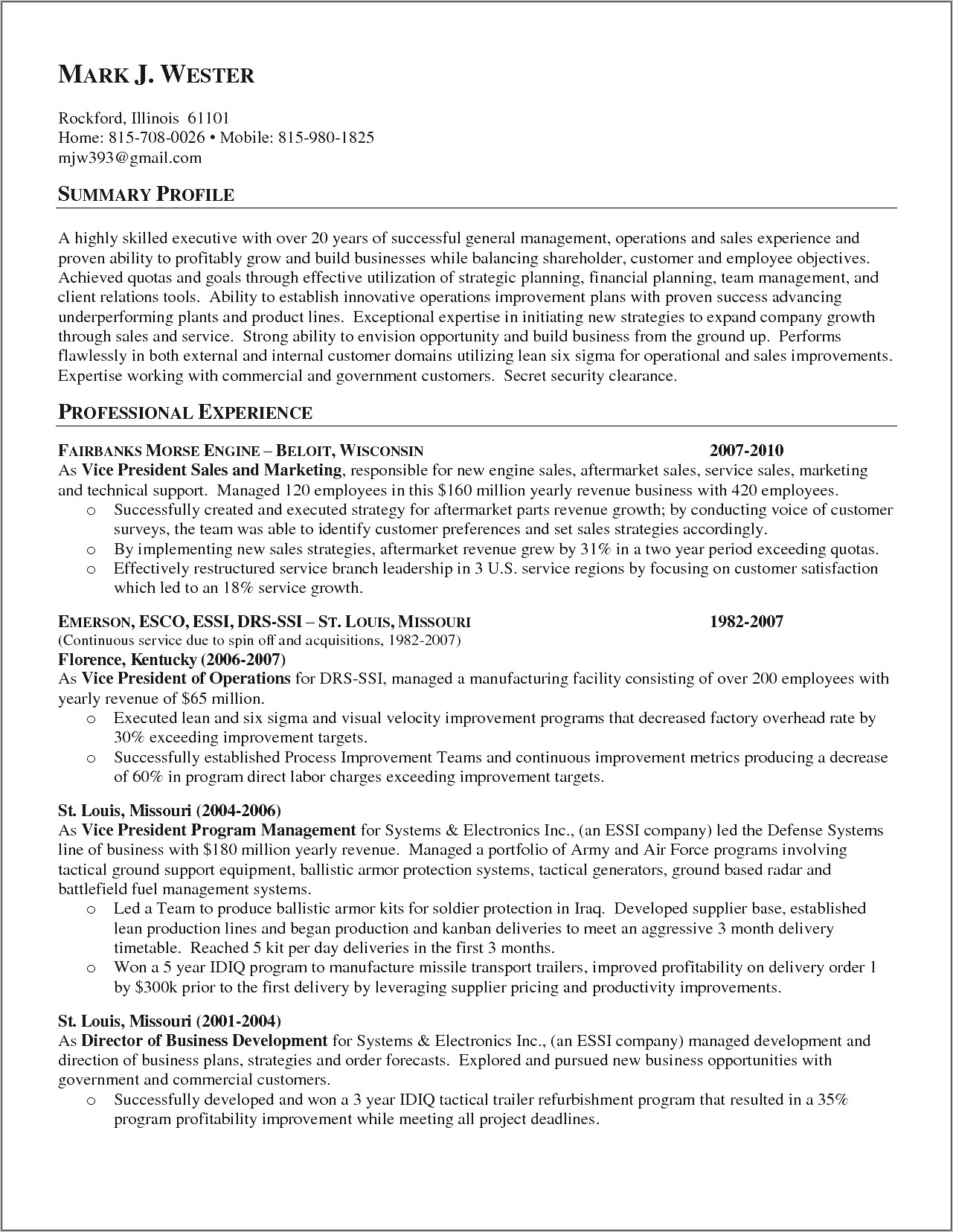 General Resume Summary Examples For Students