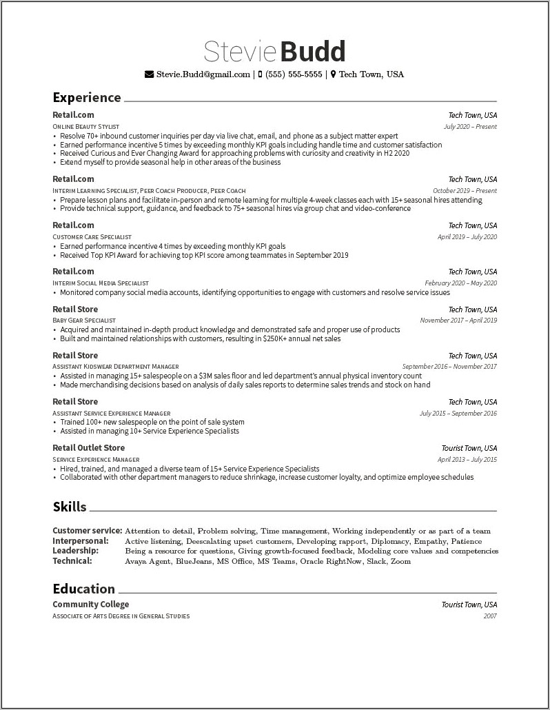 Giving Resume Directly To Store Manage