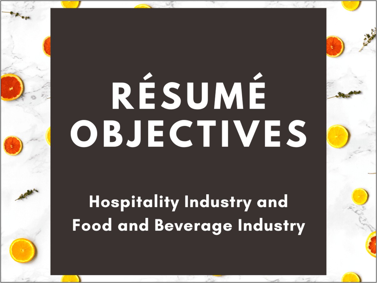 Goals And Objectives On A Resume