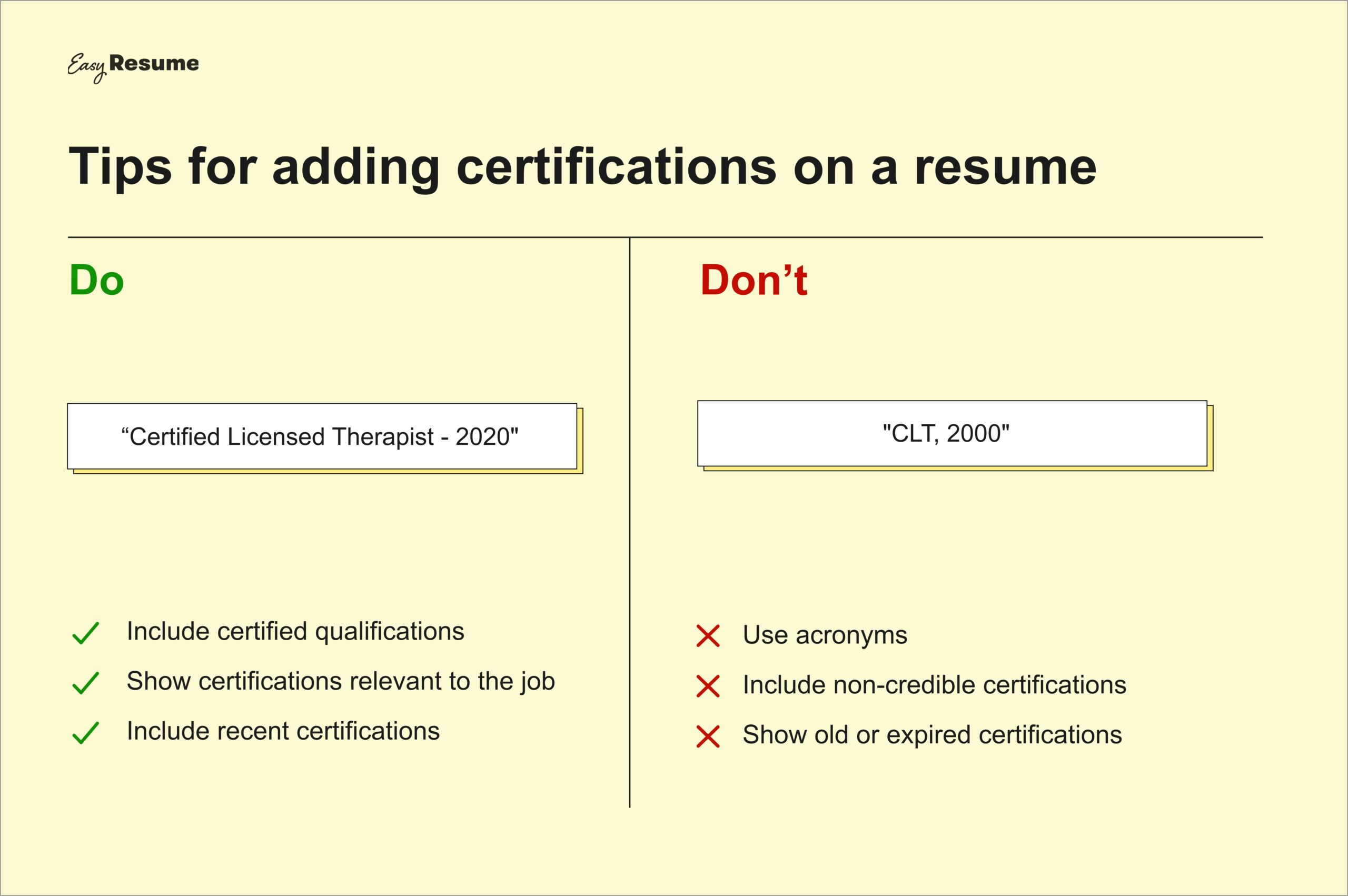 Good Certifications To Have On A Resume
