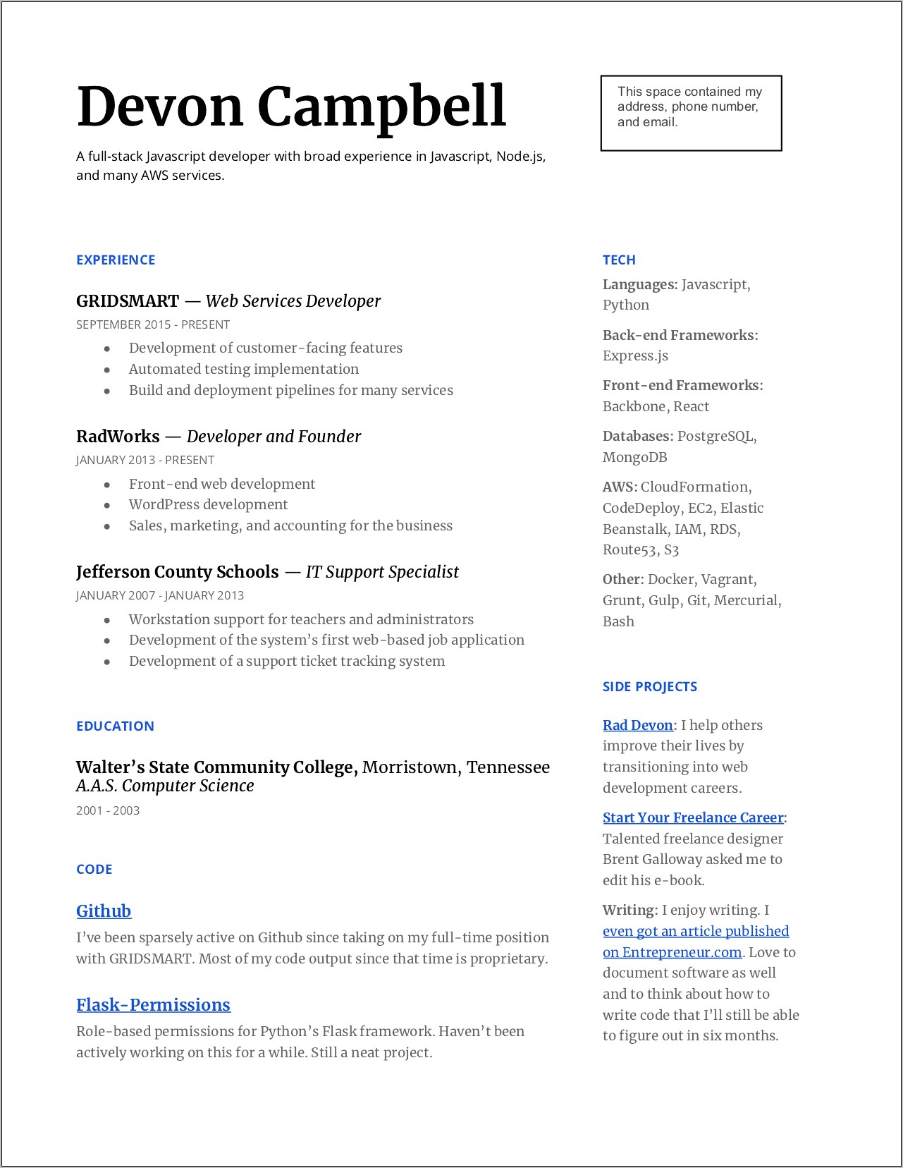 Good Developer Projects For Resume