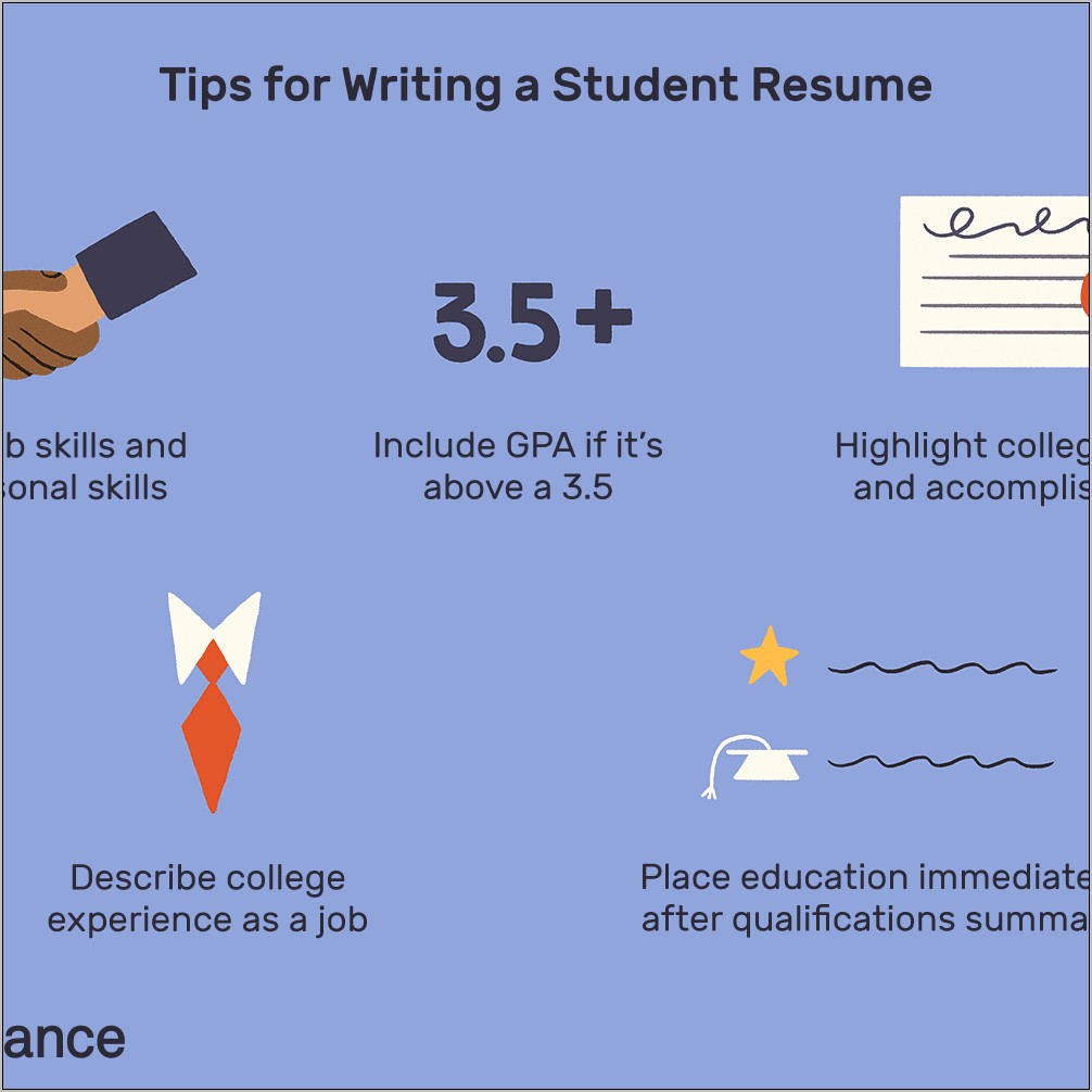 Good Example Of A Student Resume