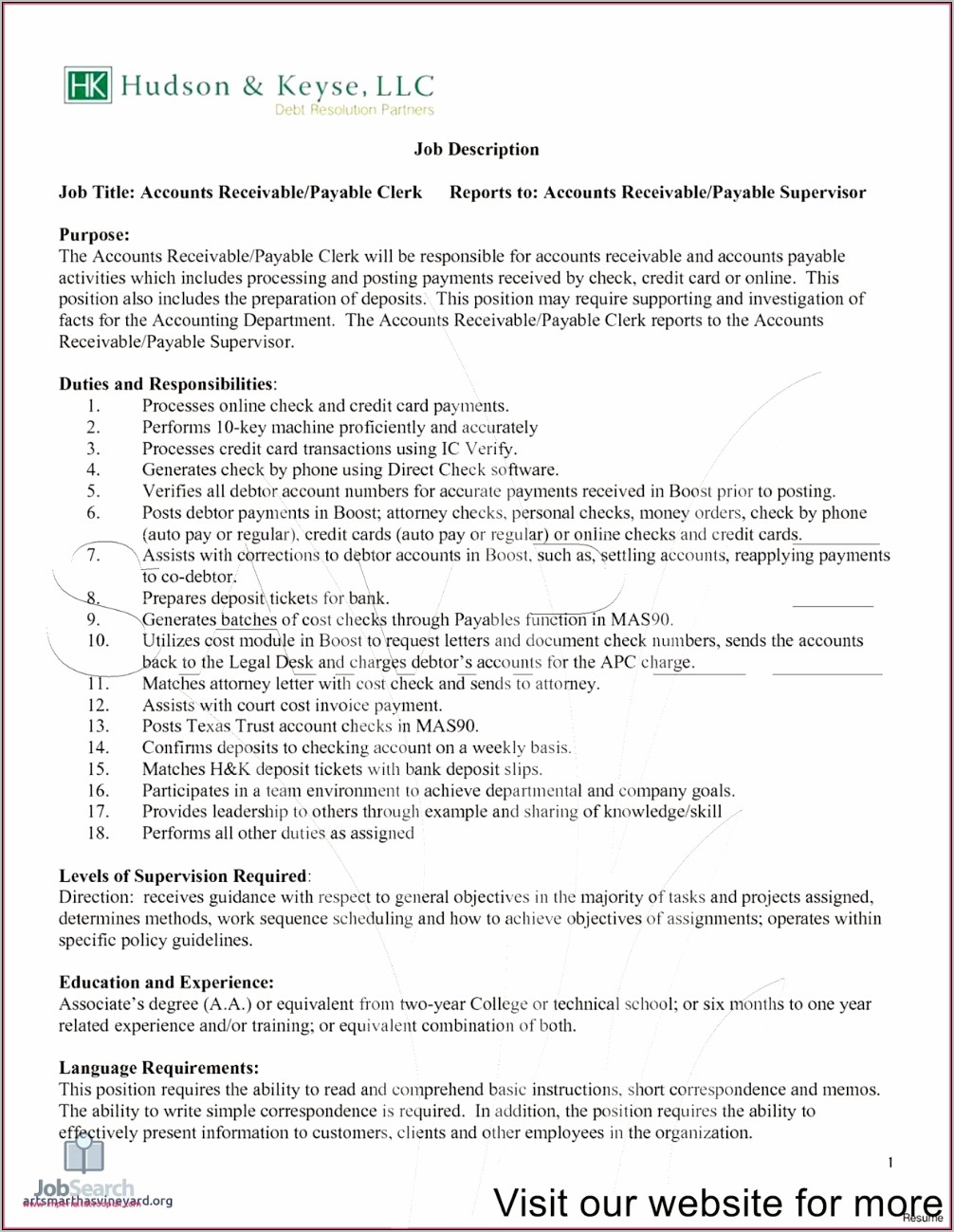 Good General Objectives For A Resume