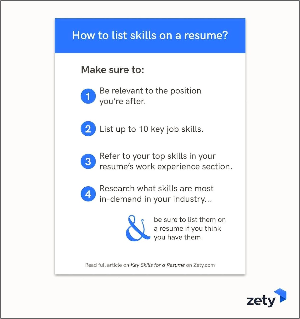 Good General Skills To List On Resume