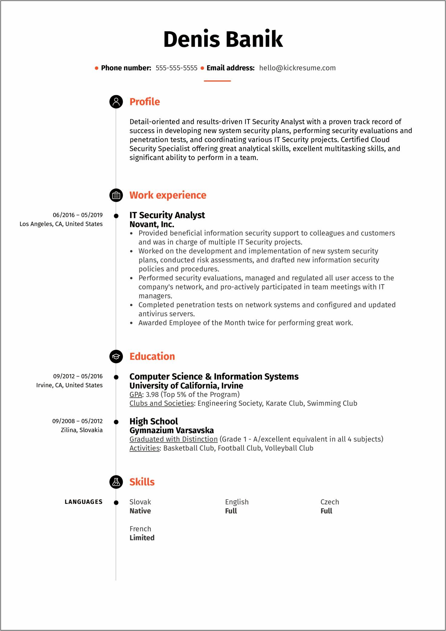 Good Objective For Resume For Security