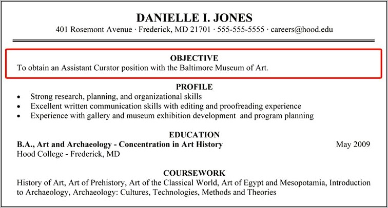 Good Objective Lines For Your Resume