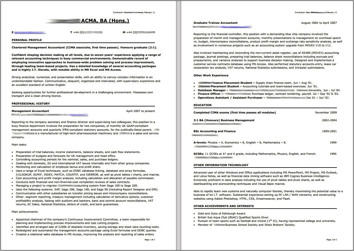 Good Personal Statement Resume Examples