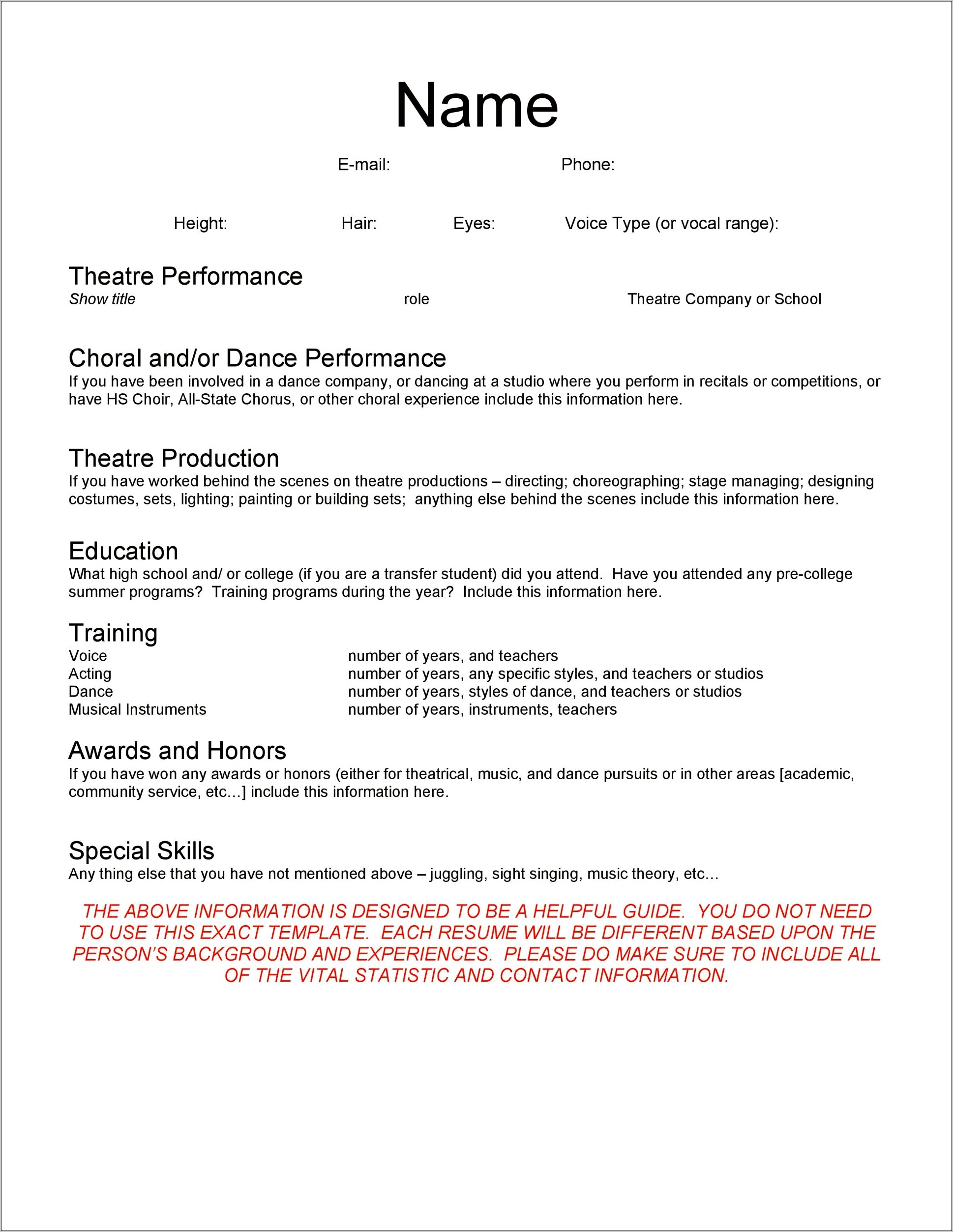 Good Resume For 16 Year Old