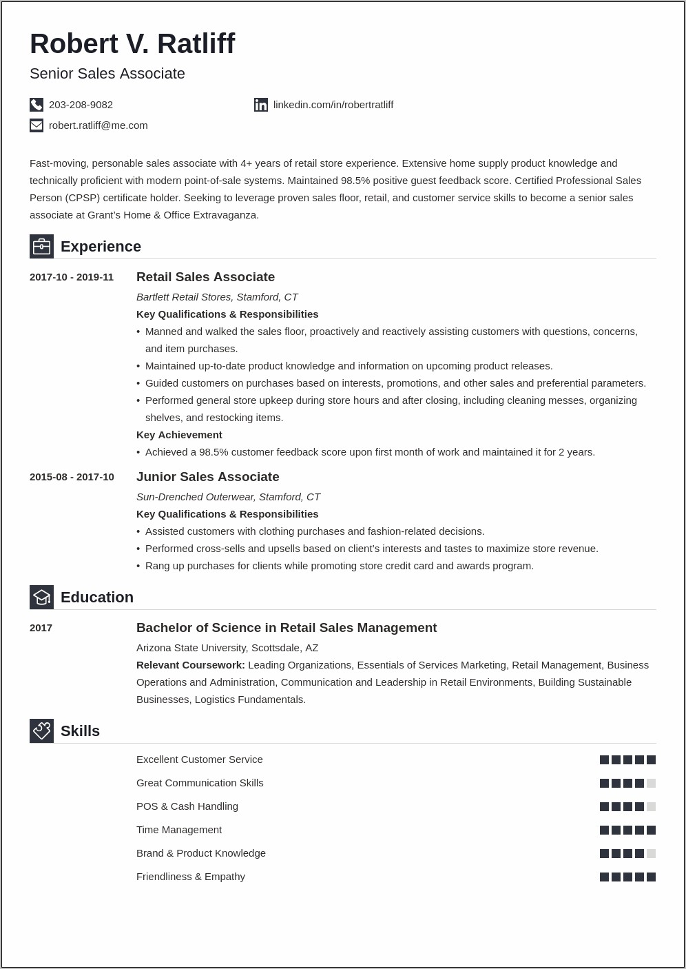 Good Resume Objective For Sales Associate