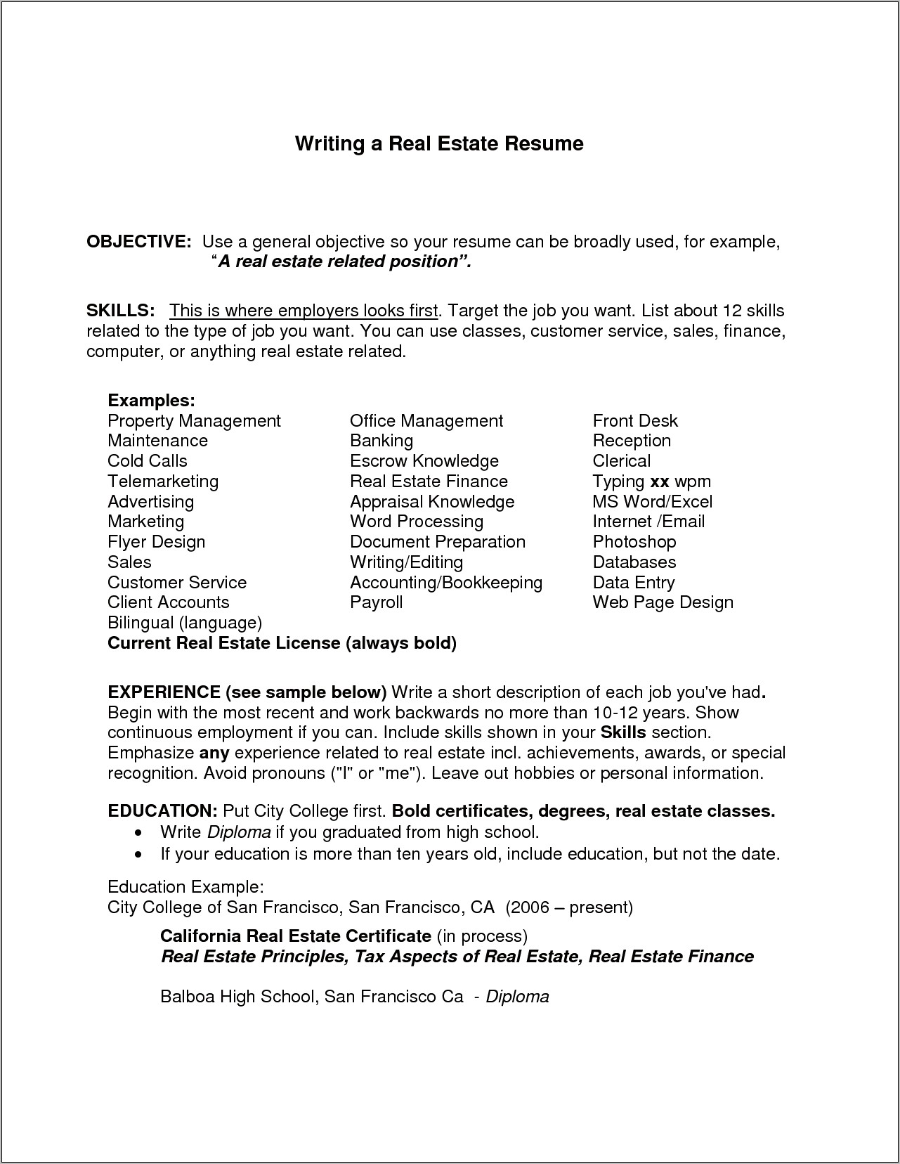 Good Resume Objective Statements For Executive Jobs