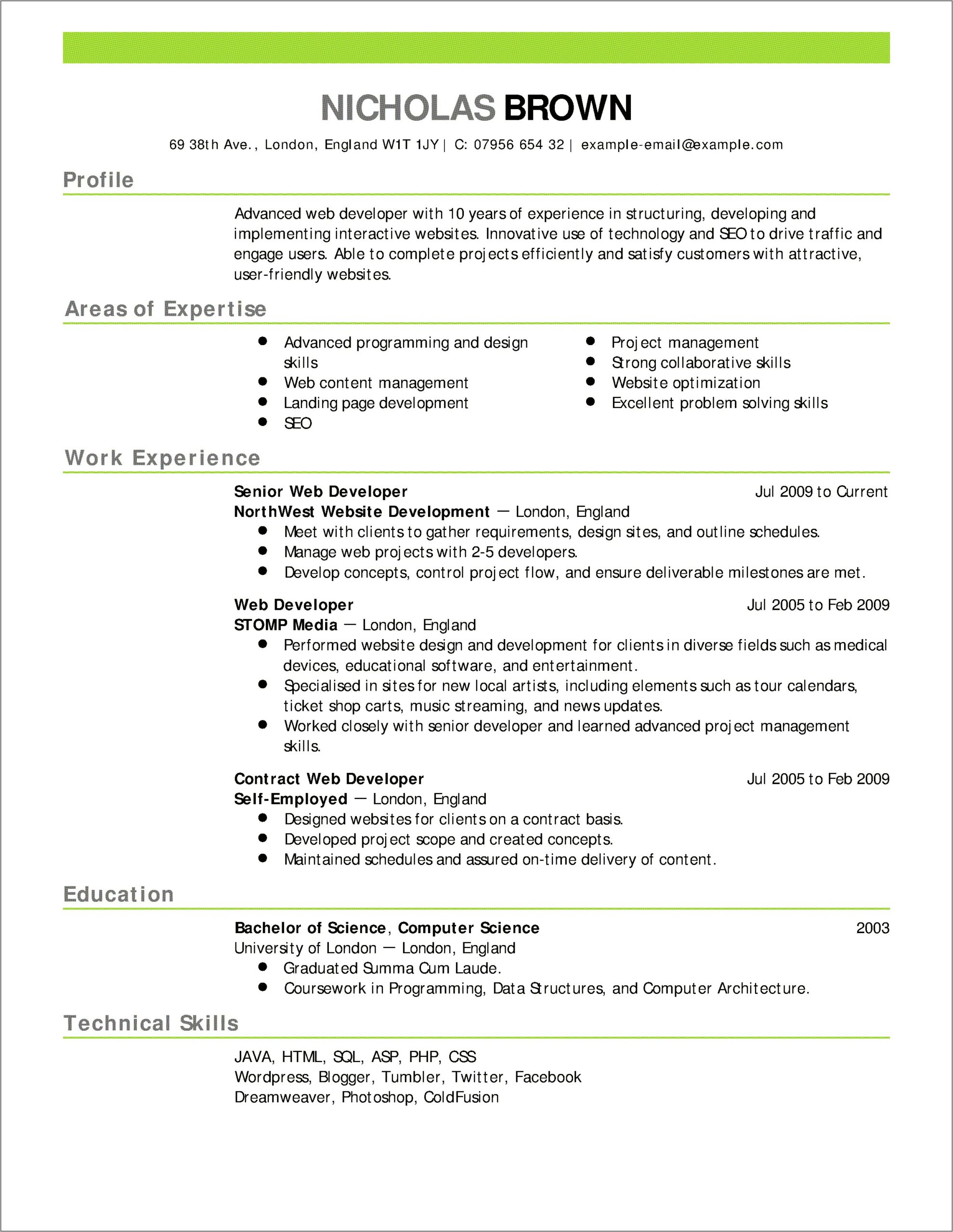 Good Resume Objectives For College Students