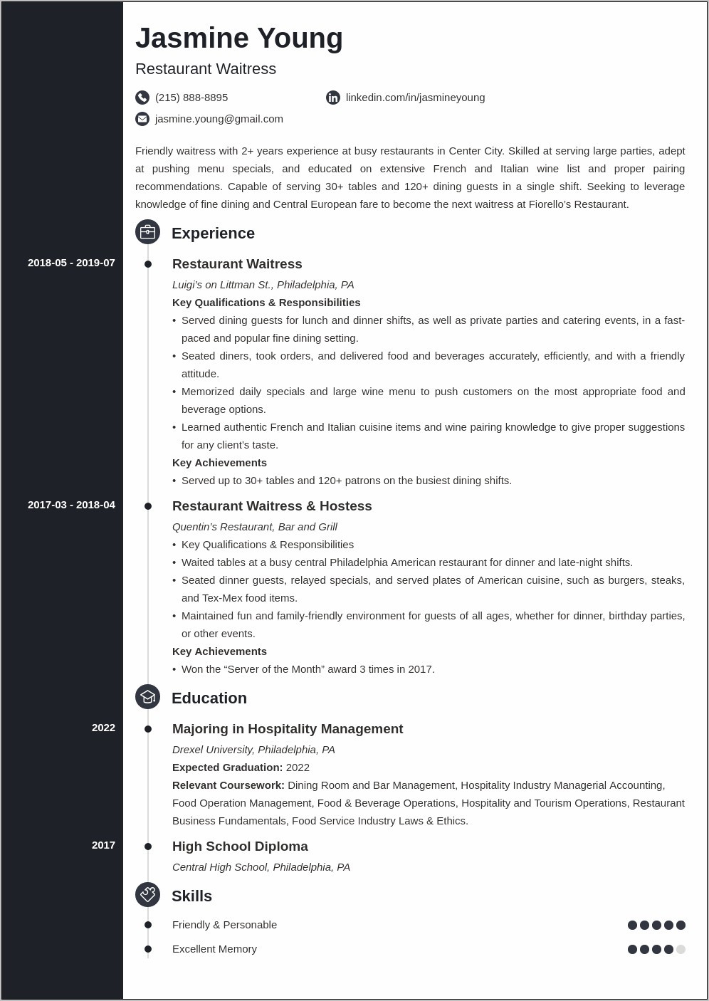 Good Resume Summary Examples For Teenager