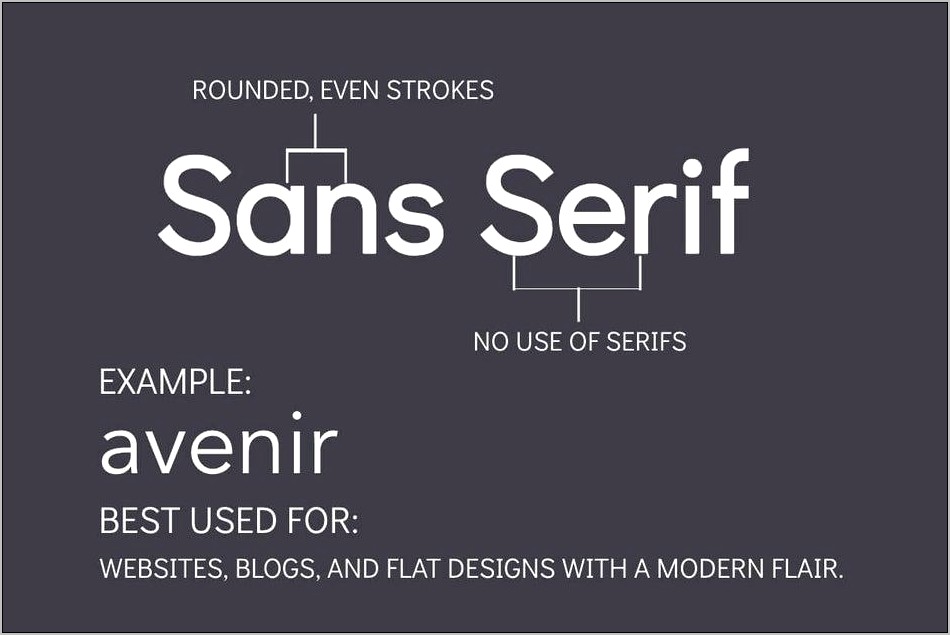Good Sans Serif Font For Resume