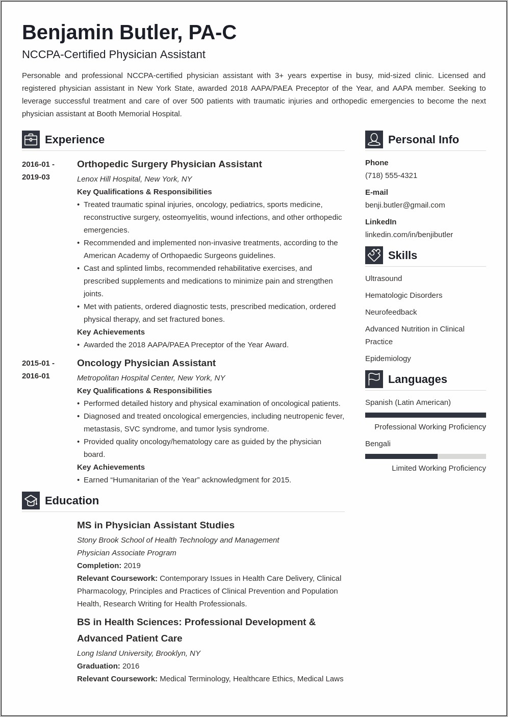 Good Skills For A Pa Resume
