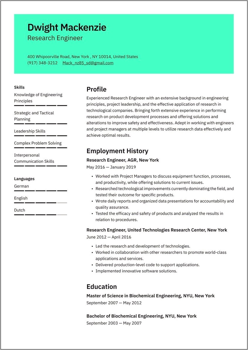 Good Skills For Resume For Research