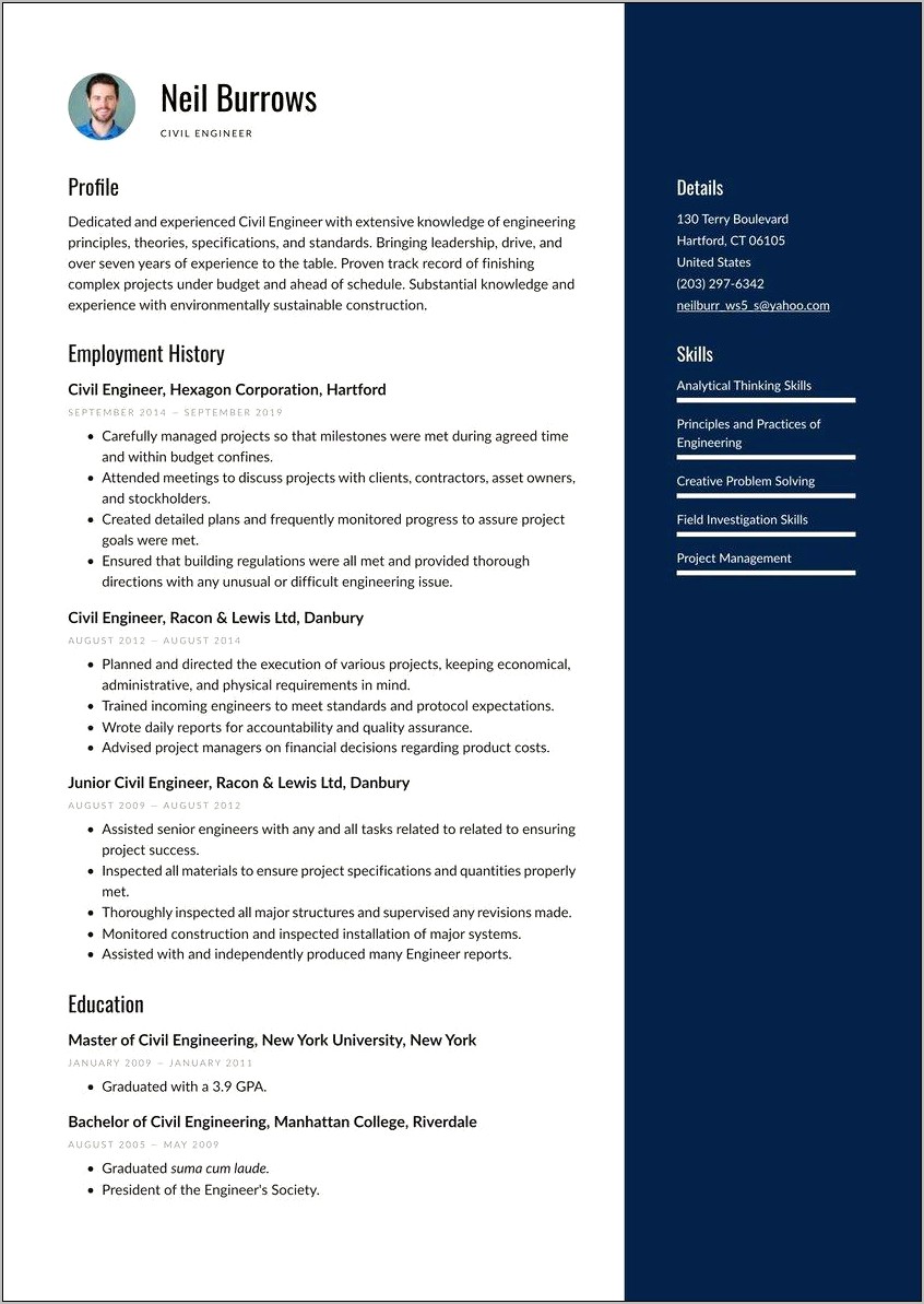 Good Skills To Have On A Resume Engineering