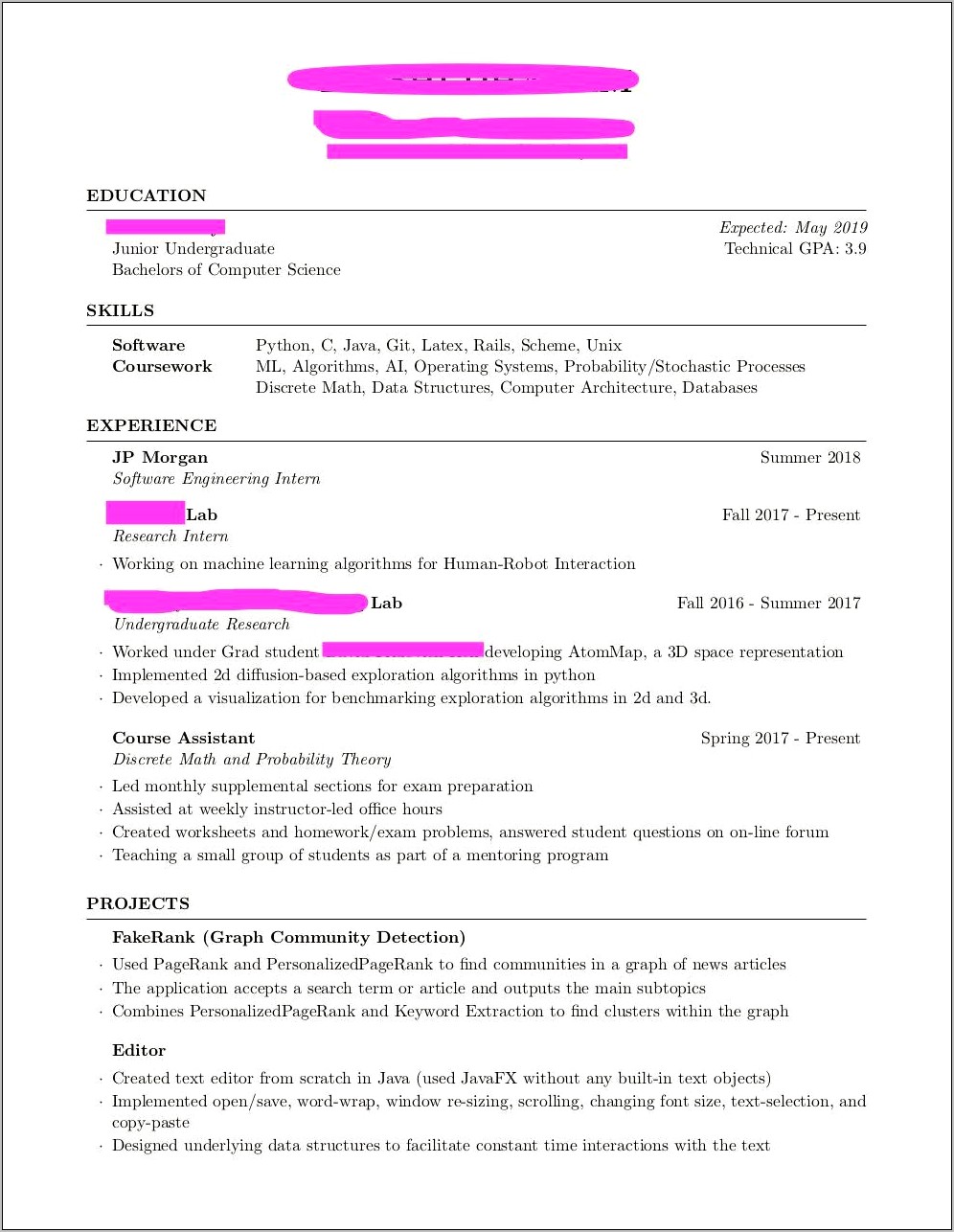 Good Small Cs Projects For Resume Reddit