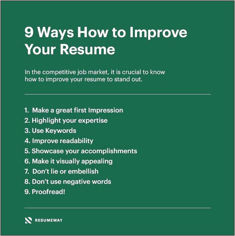 Good Terms To Use On A Resume