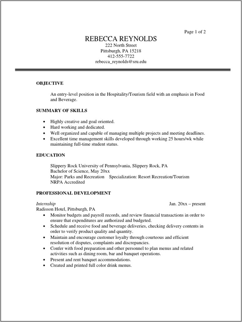 Good Time Management Skills In Resume