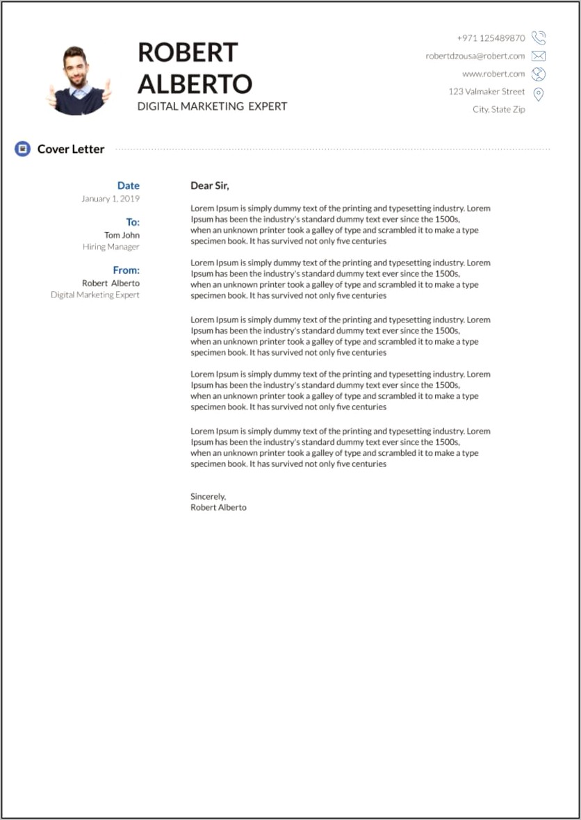 Google Docs Cover Letter Resume Template