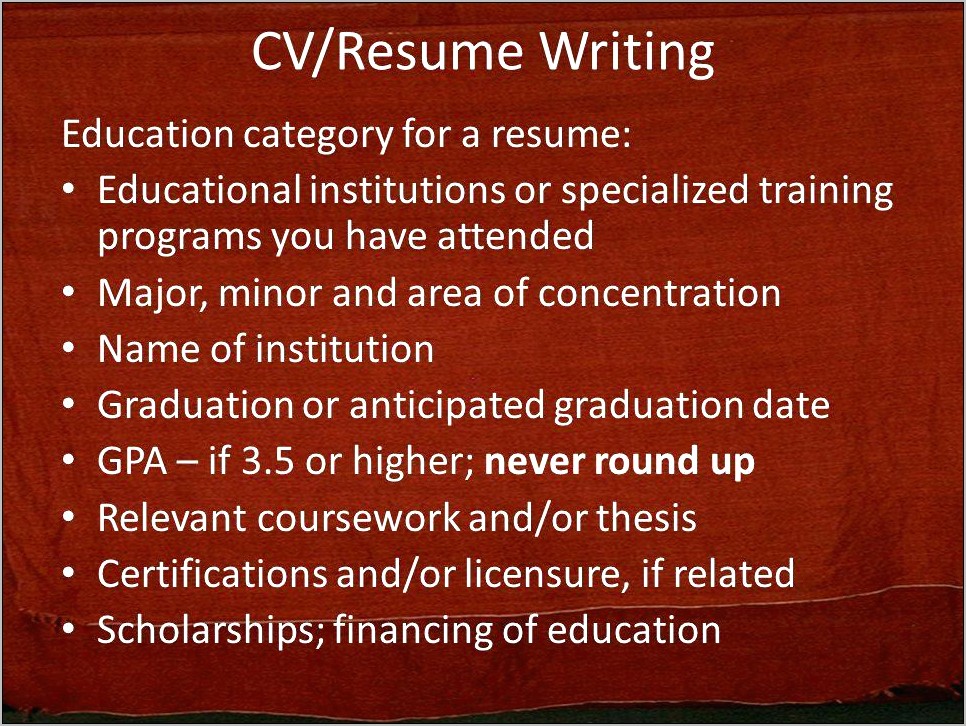 Gpa On Resume For Graduate School Round Up