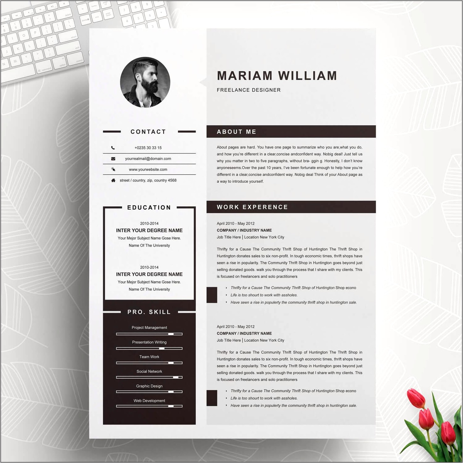 Graphic Design Freelance Work On Resume