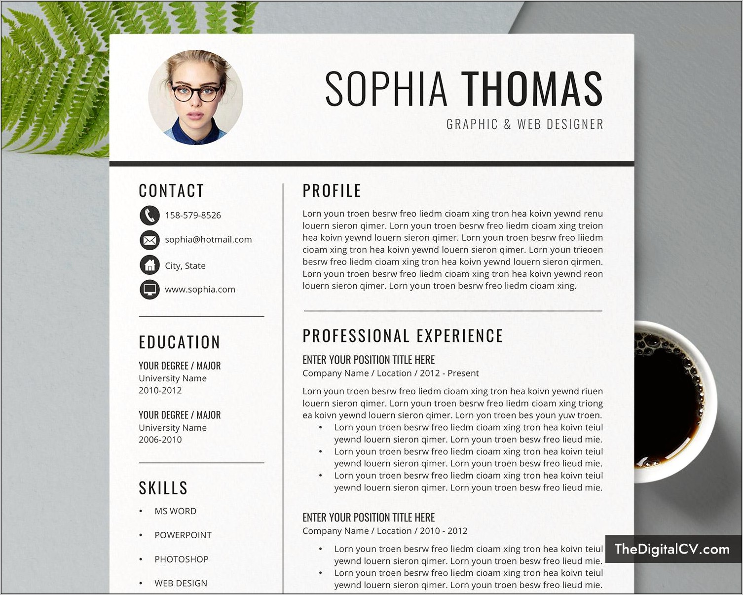 Graphic Design Resume Template Word Download