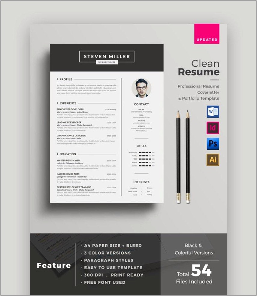 Graphic Design Resume Word Doc Template