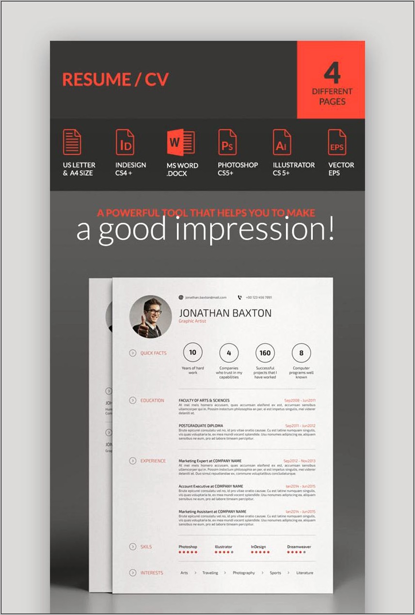 Graphicriver Resume Word Vol 1 Share