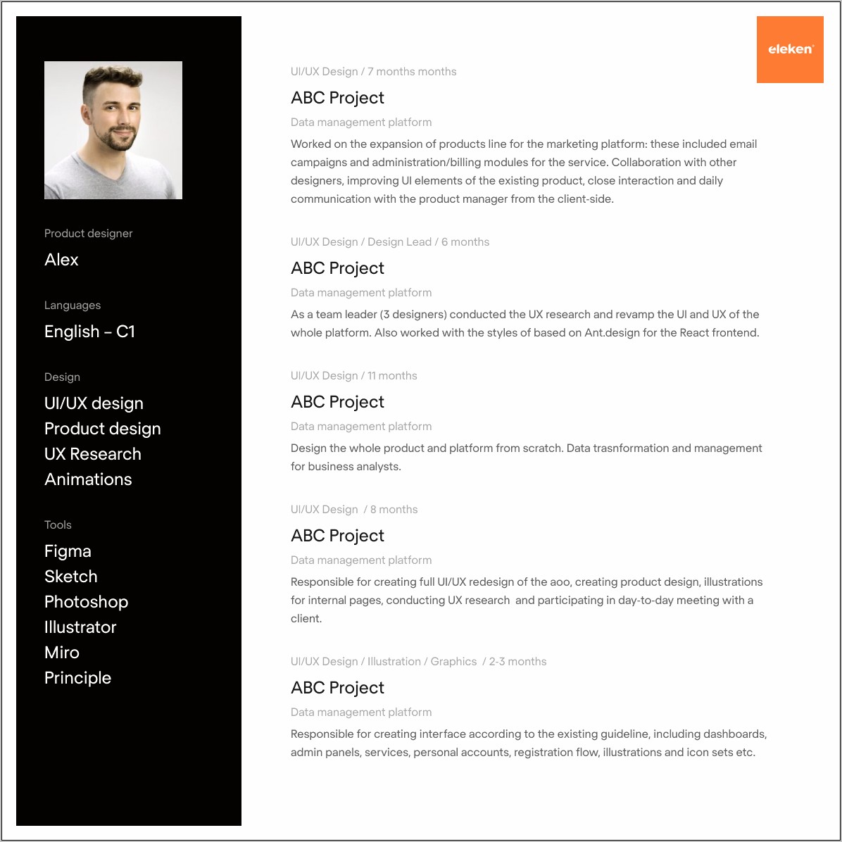 Great Example Of Ux Researcher Resume
