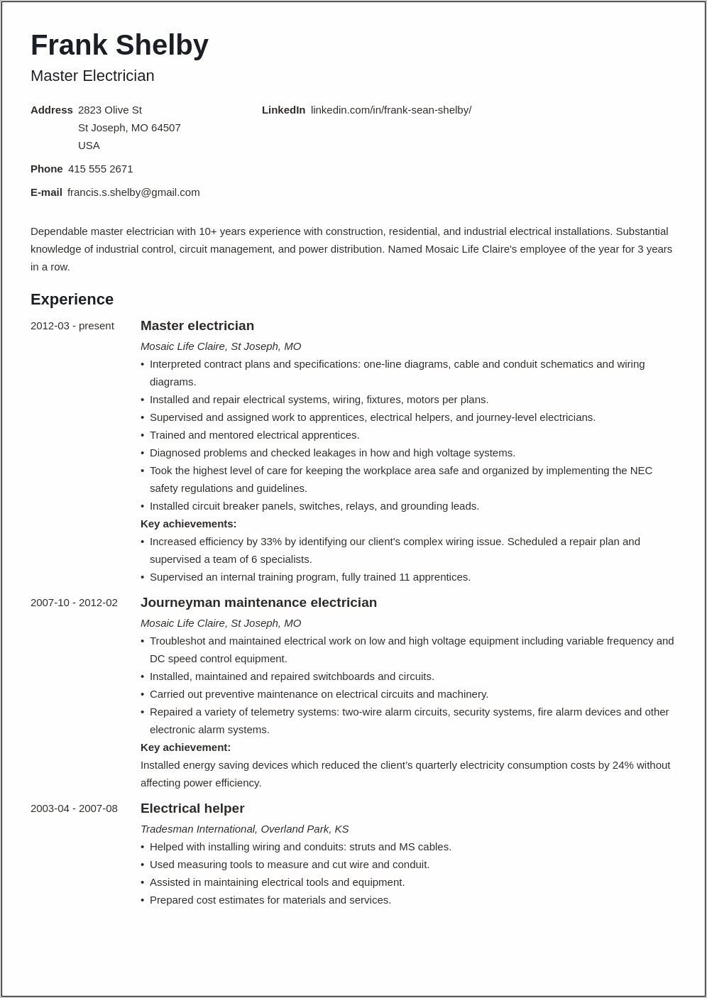 Hands On Experience Synonym For Resume