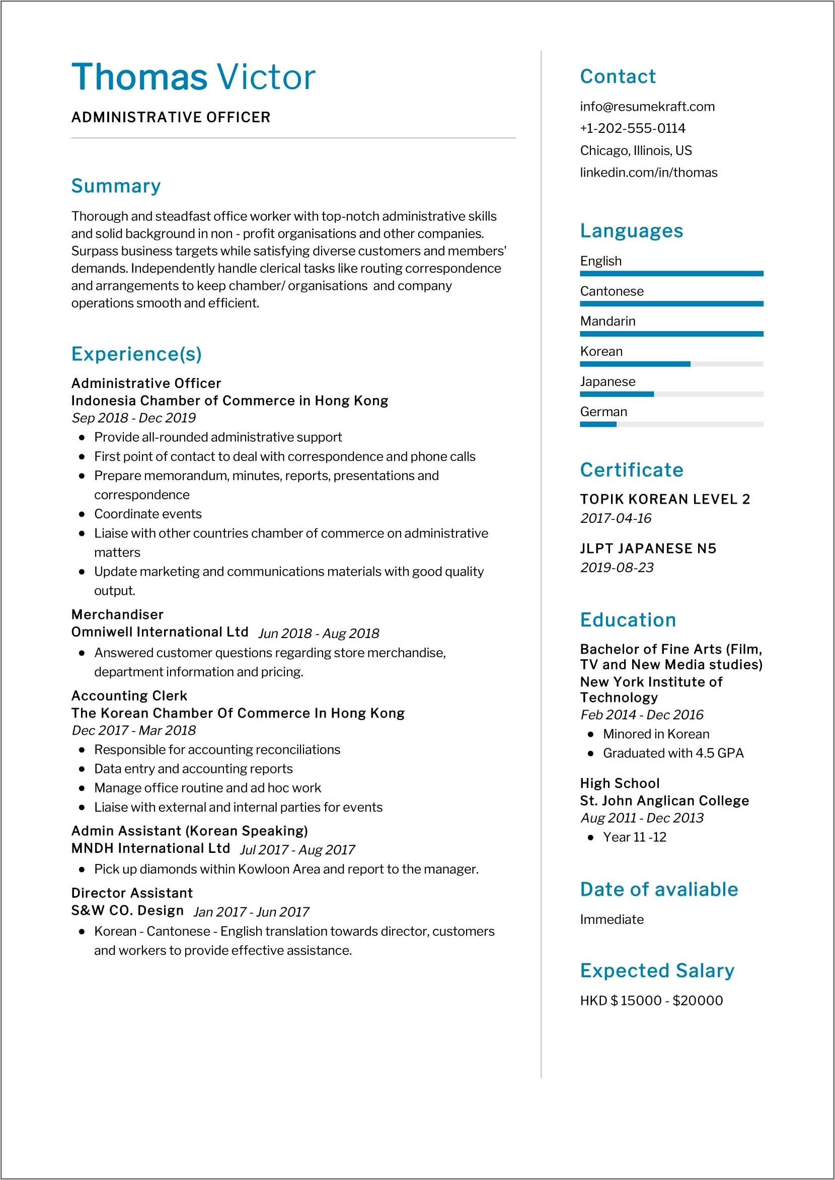 Health And Safety Officer Resume Sample