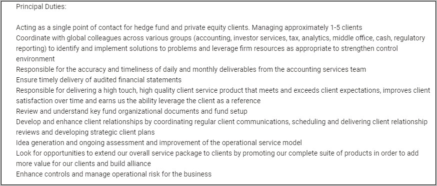 Hedge Fund Portfolio Manager Resume Sample