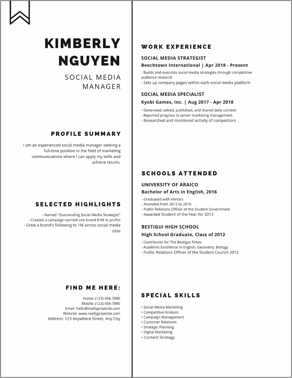 Help With Wording On Resumes Canva