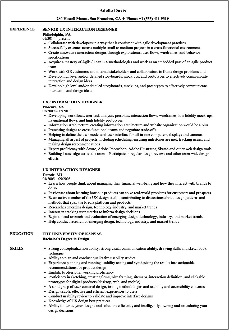 High And Low Fidelity Simulation Resume Examples