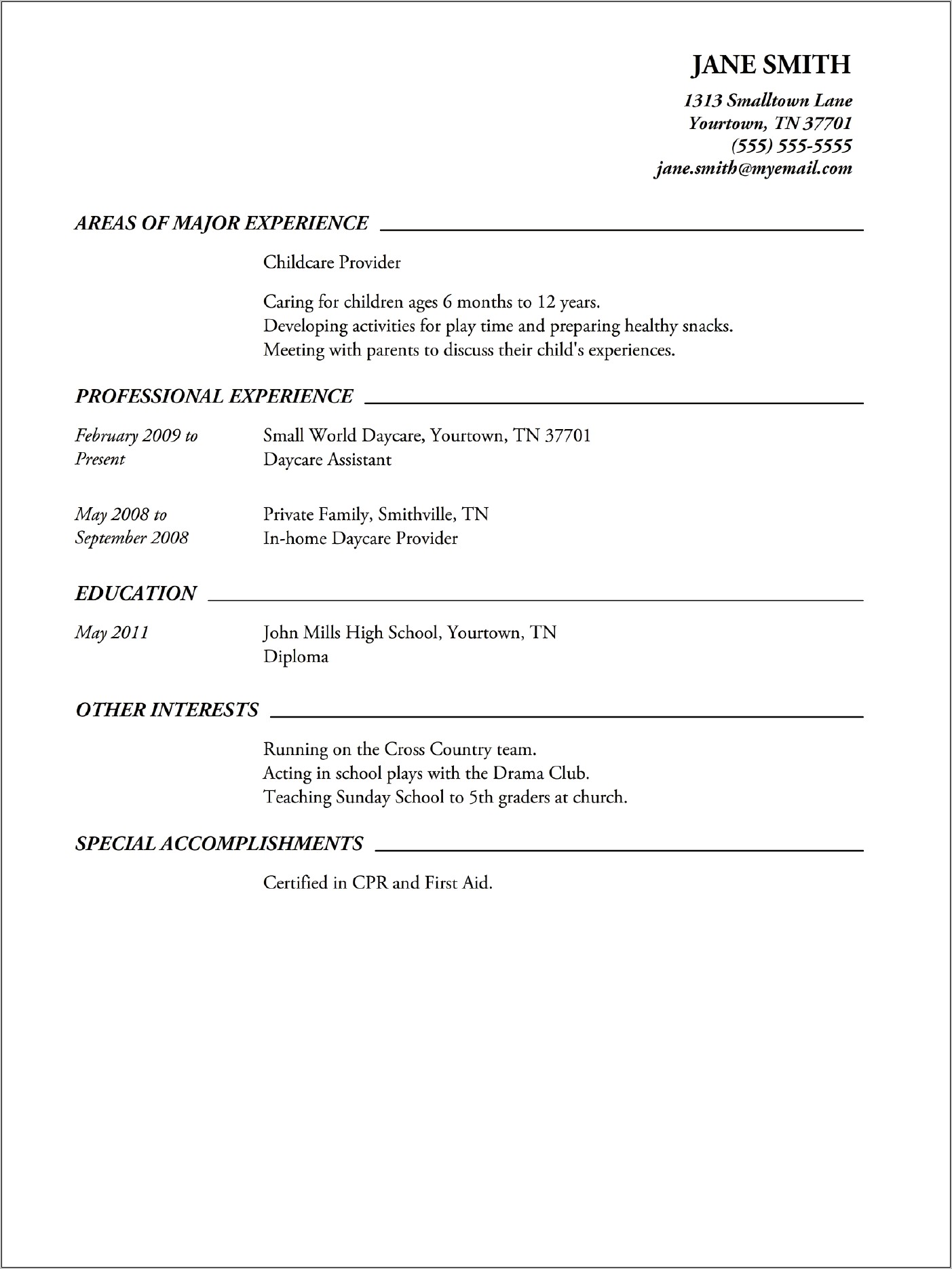 High School Resume Cover Letter Template