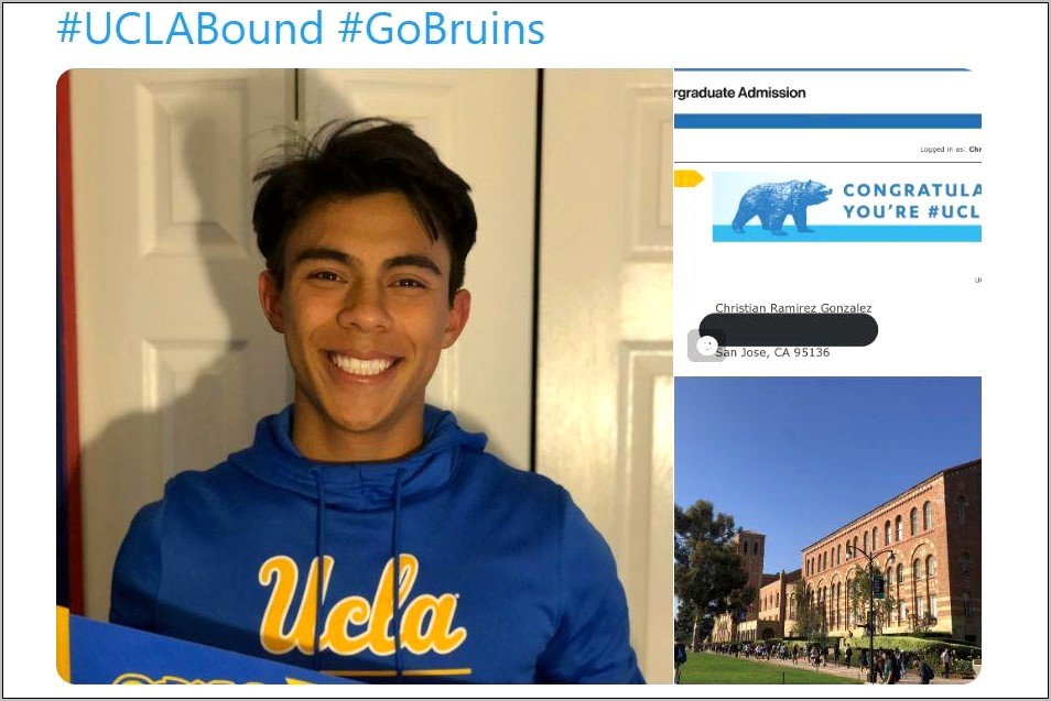 High School Student Resume Accepted To Ucla