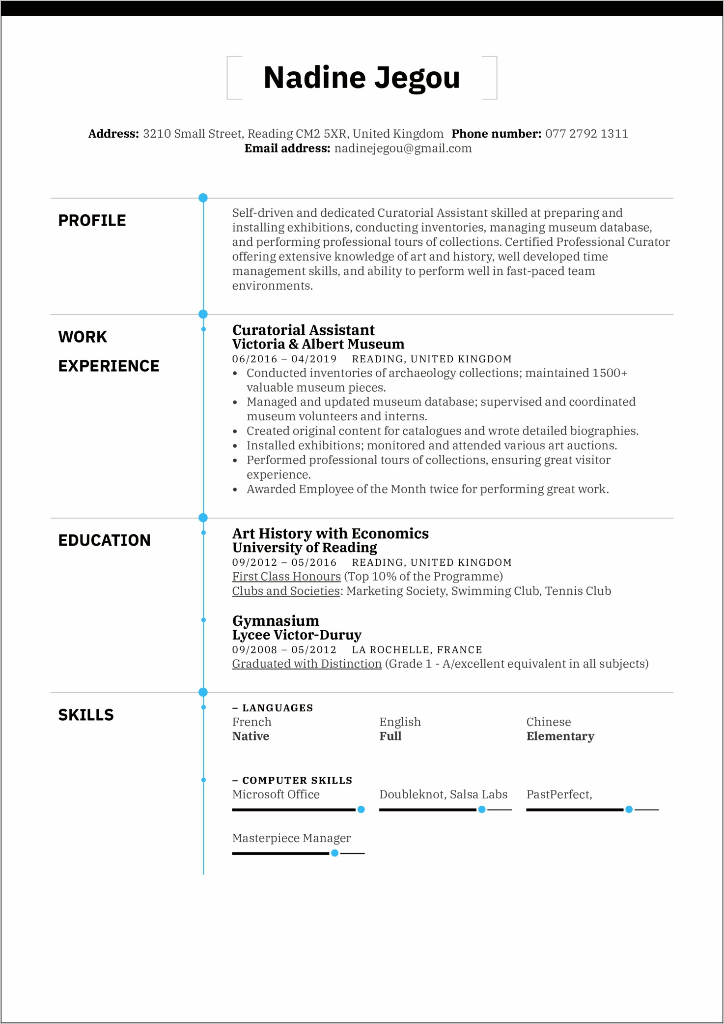 Historical Society Job Description Resume