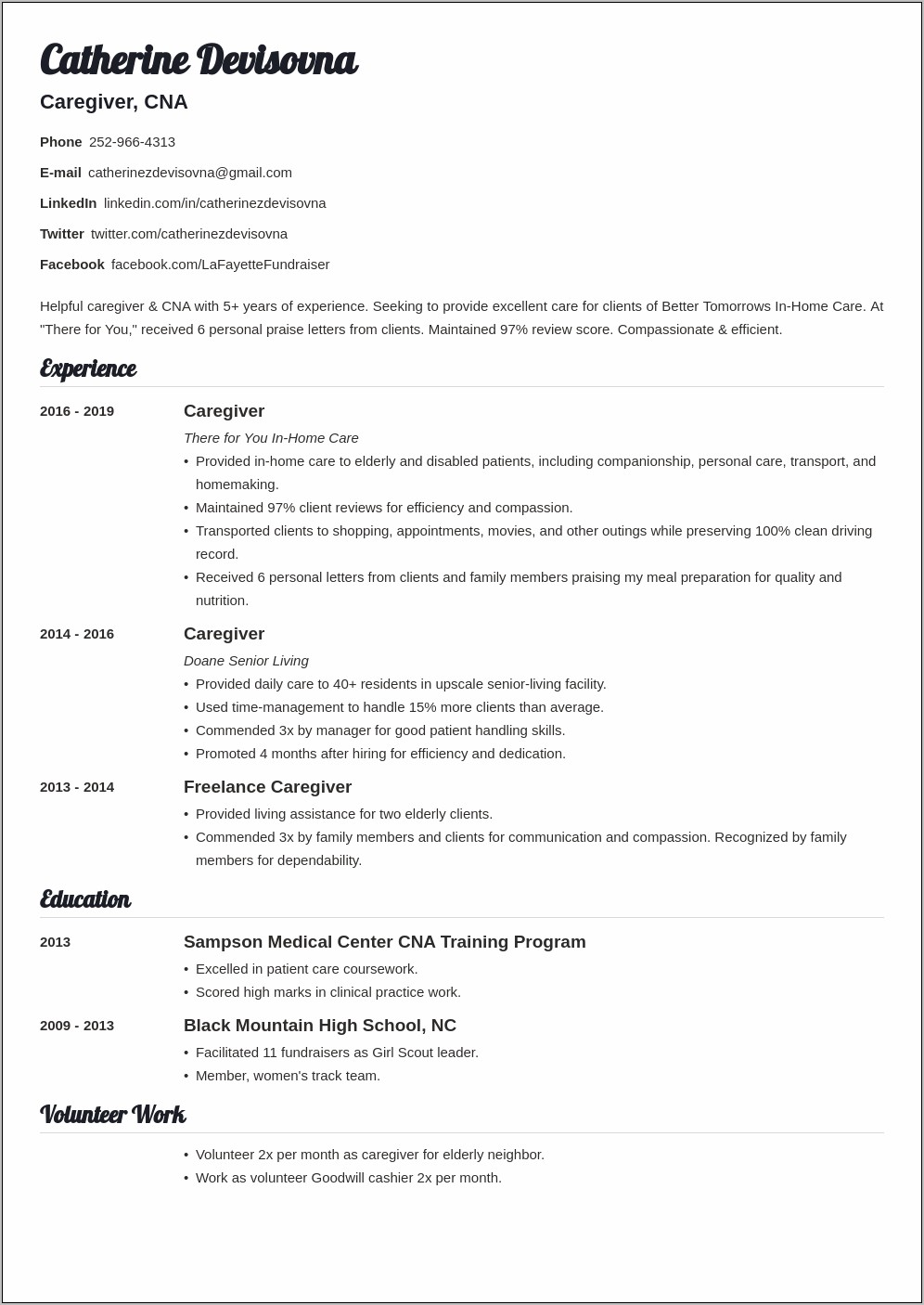 Home Health Agency Case Manager Resume