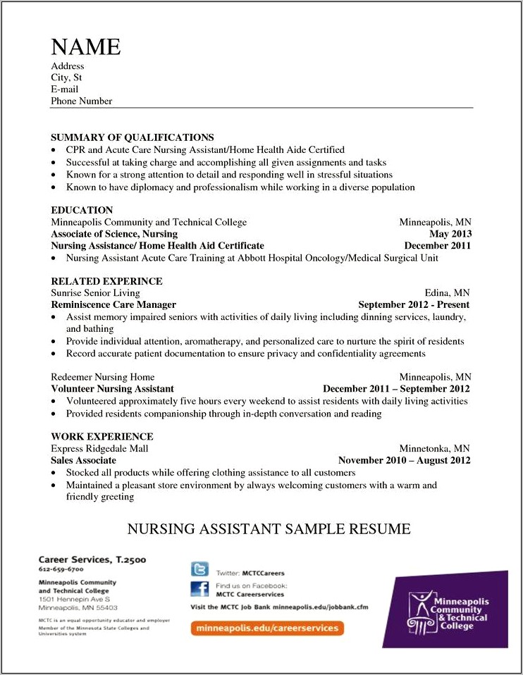 Home Health Job Description For Resume