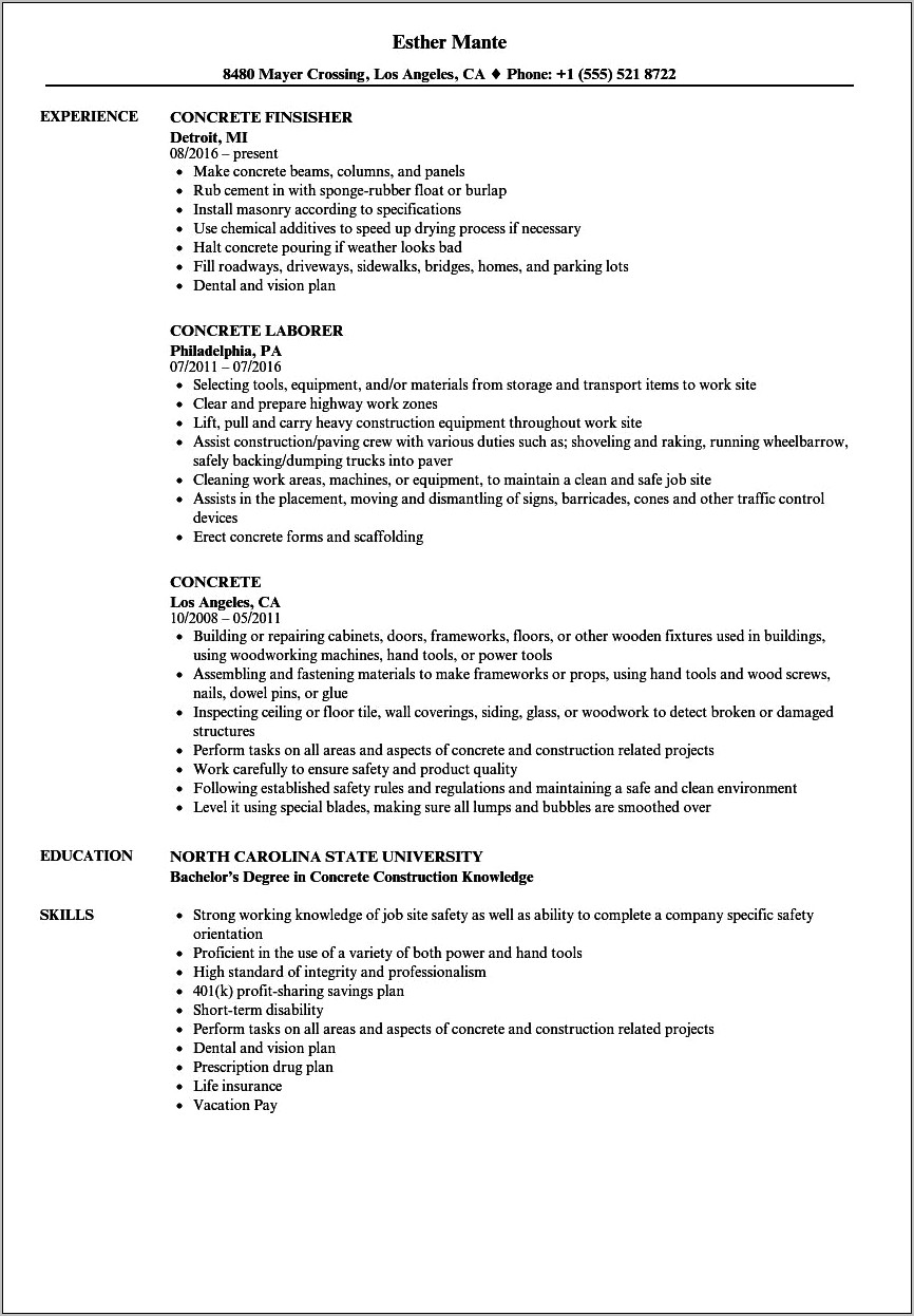 Home Inspector Job Description For Resume