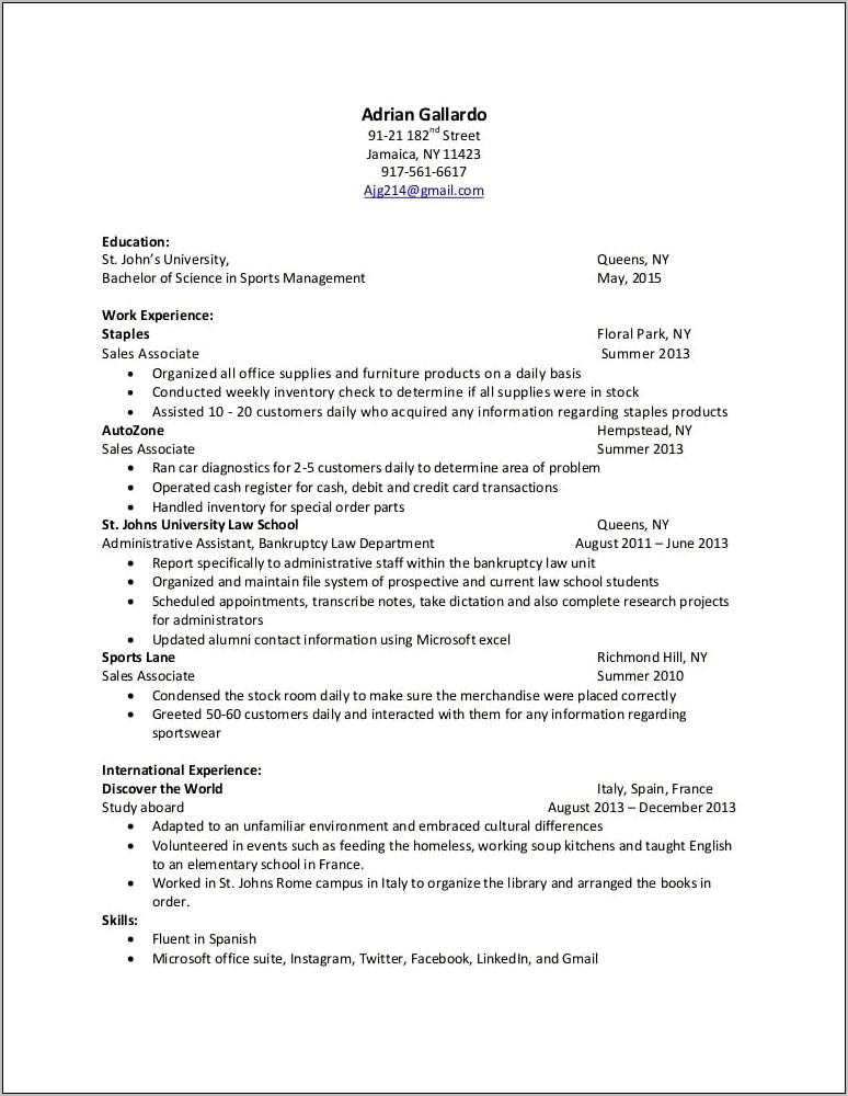 Homeless As A Skill In Resume