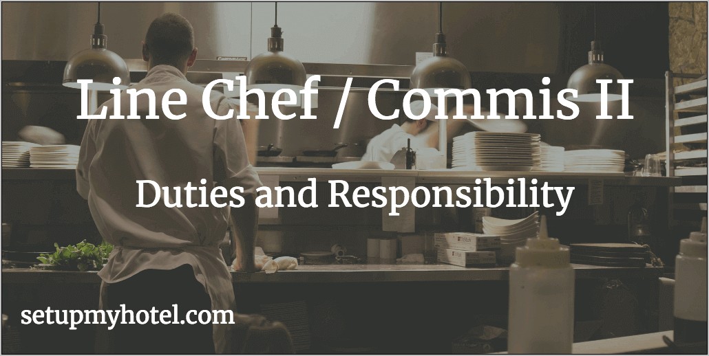 Hospitality Cook Job Summary For Resume