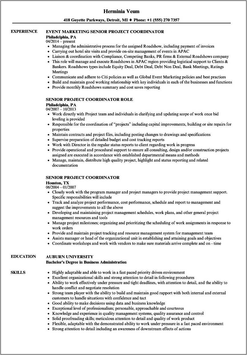 Hospitality Implementation Project Specialist Sample Resume