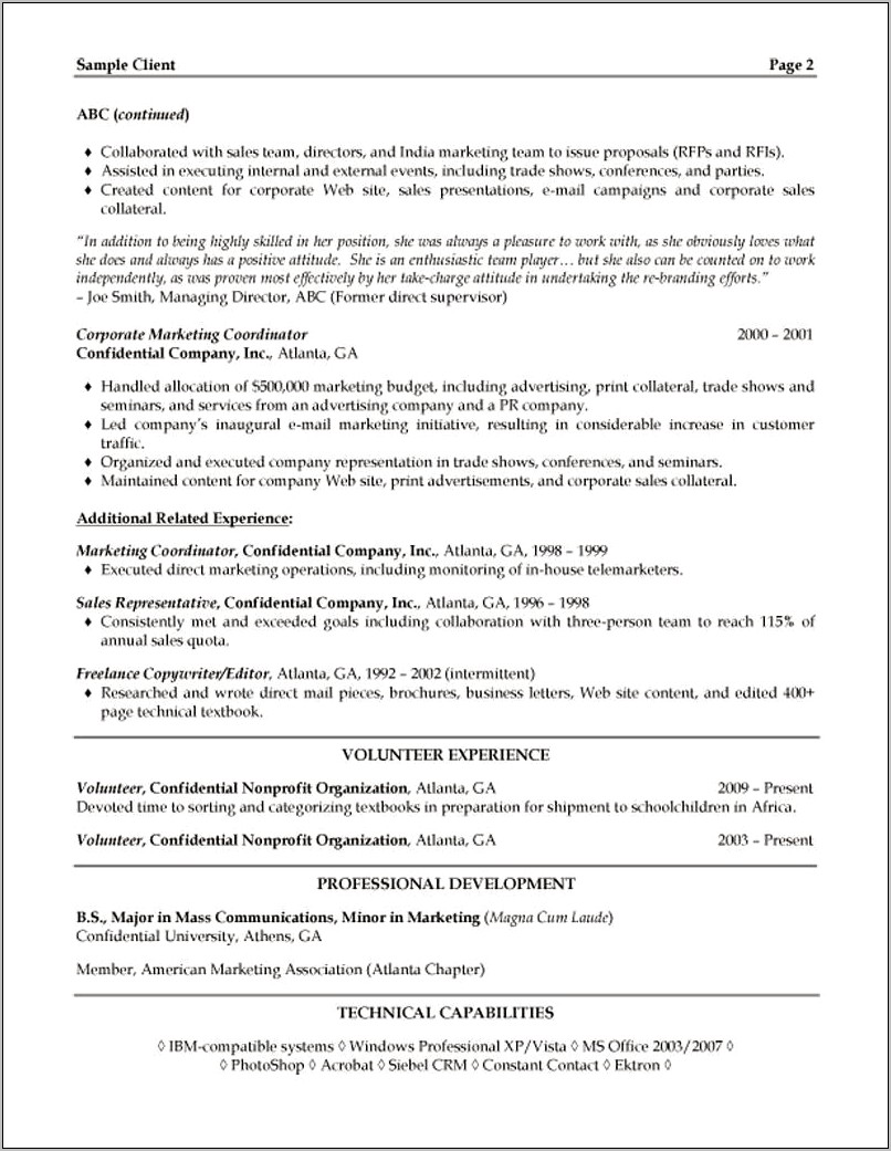Hotel Sales And Marketing Manager Resume
