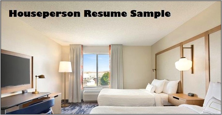 House Man Job Description Resume Sample