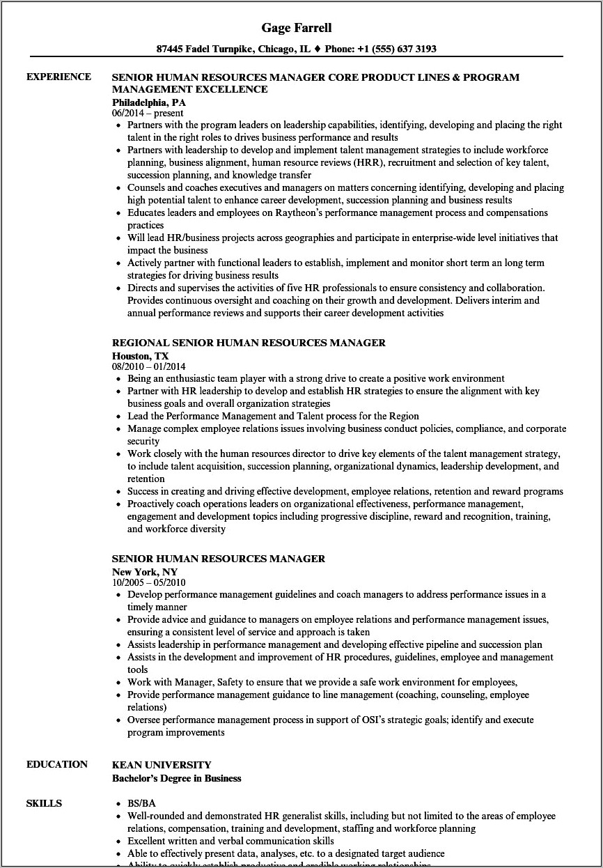 Hr Compensation Specialist Resume With No Experience