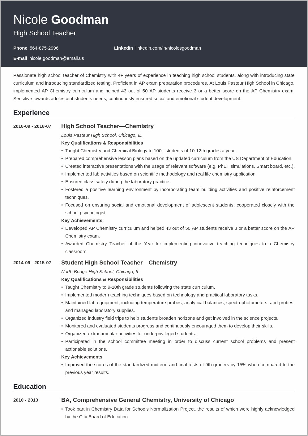 Hr School Course Televant On Resume Samples