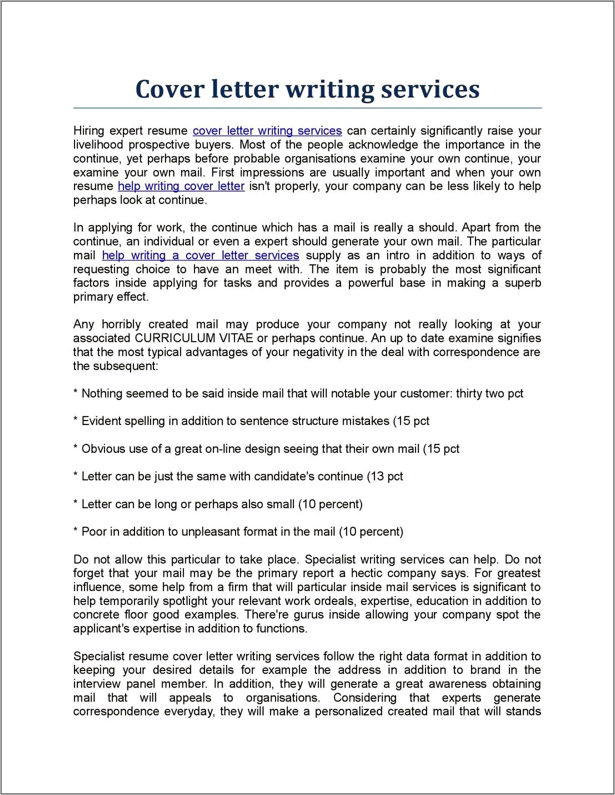 Importance Of Resume And Cover Letter