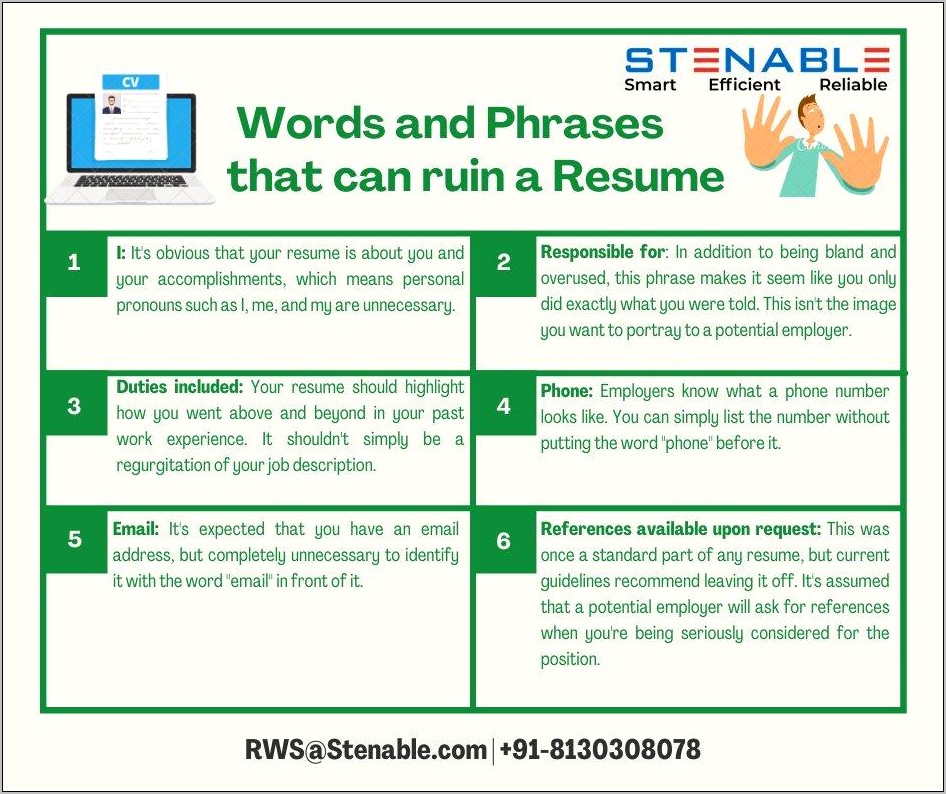 Important Words To Use In A Resume